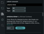 Put into library search field "arduino-timer" and install the library - "arduino-timer by Michael Contreras"