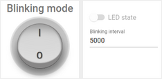 To change period of the blinking we just need to change the value on our dashboard.