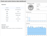 The view of checking data and controlling our device dashboard.