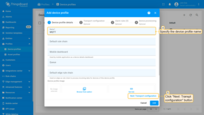 Enter MQTT as the device profile name. Click "Next: Transport configuration" button.