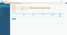 Open Packet Forwarder in the left menu and save Gateway EUI and Gateway ID, we will need them to create a gateway on network server.