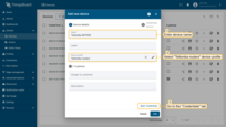 Input device name. For example, “Teltonika RUT955”. Select created device profile from the step above, in our case "Teltonika routers";