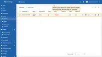 Click on the device to open device details.