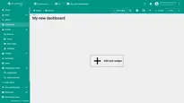 After creating the dashboard, you will automatically transition to edit mode.