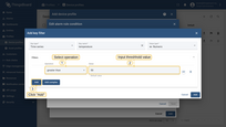 Select operation and input threshold value. Click "Add".