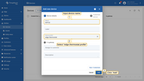 Input device name. For example, "DHT22". Select "edge thermostat" from device profiles list. No other changes required at this time. Click "Add" to add the device.