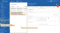 Log in to the ThingsBoard Edge and go to the Profiles > Device profiles section to create or edit the Device profile. Select the appropriate Default rule chain. Set the Alarm Rule.