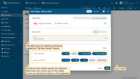 Specify the previously created device "My New Device" as the data source in the "Device" field and select the statuses and severities of alarms you want to display in the alarm widget;