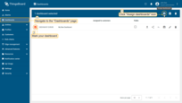 Open "Dashboards" page. Mark your dashboard and click the "Assign dashboards" icon;