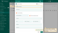Input the customer title. Additionally, you can input personal details for the customer and assign a home dashboard. To finalize the customer creation, you can click the "Add" button. In this case, the new customer will be created and located in the "All" customers folder. Let`s create a separate group for our customer. To do this, click on "Next: Owner and groups" button;