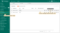 Navigate to "Customers" page. Find your customer in the list of customers and then click on the "Manage customer devices" icon;