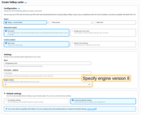 Specify <b>Valkey Engine version 8.x</b> and node type with at least 1 GB of RAM.