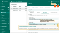 Select the software update strategy from the drop down menu, and save changes.