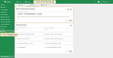 Navigate to the Settings > Security page to check the MQTT Authentication Settings.