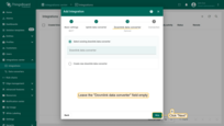 Leave the "Downlink data converter" field empty. Click "Skip";