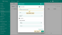 Input the device Name, e.g., <b>"In-vehicle monitoring system"</b>. Then click the "Add" button.