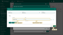 Select operation and input threshold value. Click "Add".