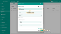 Input device name. For example, "Air Conditioner". No other changes required at this time. Click "Add" to add the device.