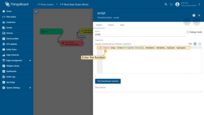 In the script node enter the function: return {msg: {time:String(new Date())}, metadata: metadata, msgType: msgType};