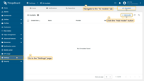 Open the "<b>Settings</b>" page in your ThingsBoard instance, go to the "<b>AI models</b>" tab, and click the "<b>Add model</b>" button (located in the top-right corner).