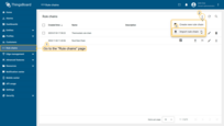 Navigate to the "<b>Rule chains</b>" page. Click the "<b>plus</b>" icon button, and select "<b>Import rule chain</b>" from the dropdown menu.