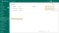 Navigate to the "<b>Rule chains</b>" page. Click the "<b>plus</b>" icon button, and select "<b>Import rule chain</b>" from the dropdown menu.