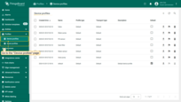 Go to the "Device profiles" page. For the "Swimming Pool SCADA system" solution template, six device profiles were created to manage the 14 operational devices;