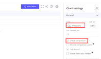 Enable comparison with previous interval to see trend