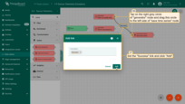 Tap on the right grey circle of "generator" node and drag this circle to the left side of "rule chain" node. Select the "Success" link and click "Add";