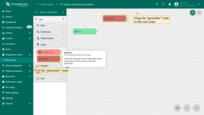 Find the "generator" node and drag it to the rule chain. With its help, we will generate telemetry values for further visualization on the dashboard;