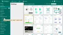 In the widget library, locate and click on the "Industrial widgets" bundle;