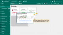 The "Temperature and Humidity history" widget has been added. Save your dashboard to implement the changes.