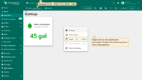 Navigate to the "Water Flow Meter" state. Right-click on the dashboard and select "Paste" to insert the copied widget;