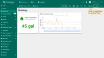 Expand the Y-axis settings. Change axis label to "Water consumption". Click "Apply" to save changes;