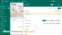Change the alarms source to "Office sensors" entity alias. Turn on the "Search propagated alarms" option. This option enables displaying alarms for both the selected entity and its child entities, provided that relationships exist between them;