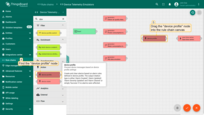 Find the “device profile” node in the node library, and drag it into the rule chain canvas;