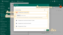 Enable the <b>Propagate alarm to related entities</b> option, and specify the <b>Relation type</b> used in the device–asset relation: <b>Contains</b>. Finally, click the <b>Add</b>.