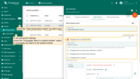 Input the "High temperature alarm" as alarm type. Check the "Propagate alarm to related entities" option in the advanced settings to propagate the alarm to all related entities;