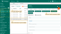 Go to the "Devices" page. Choose the "Indoor Air Quality Sensor" device and click the "Check connectivity” button in the "Device details" window;