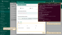 Open the <b>Terminal</b> and paste the copied command. This command will send a POST request to the ThingsBoard server with the {"temperature":25} data. Execute this command. After successful execution, the "temperature" reading will be published. Then, close the connectivity window.