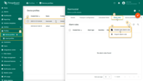 Create a rule directly in the settings of a particular: Device, Asset, Device profile, Asset profile, Customer. Click the <b>entity</b> or <b>profile</b> to open its details. Alarm rules are configured on the <b>Alarm rules</b> tab within the details of the selected entity or profile.