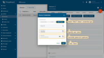 In the "Device Credentials" window, select "MQTT Basic" credential type and specify username and password. Password is optional. Click "Save".
