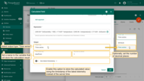 Select the output type as "Time series". Set a name to the variable that will store the calculation result. Optionally, specify the number of decimal places.