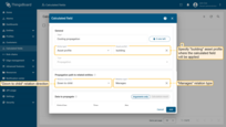 Apply the calculated field to the building profile so it runs for all asset using it.<br>Propagation path to related entities: Relation direction: Down to child; Relation type: Manages