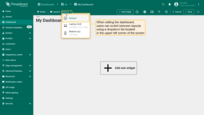 When editing the dashboard, users can switch between layouts using the combobox located in the top-left corner of the screen;