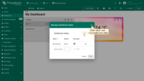 To add a new state, you need to click the “+” button in the right upper of the manage dashboard states window;