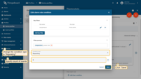 Step 1. Edit the alarm condition and change the condition type to "Repeating". Specify "3" as "Count of events" to trigger the alarm. This value will be used by default, if no attribute is set for your device. Save the condition.