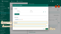 Step 1. Edit the alarm condition and change the condition type to "Repeating". Specify "3" as "Count of events" to trigger the alarm. This value will be used by default, if no attribute is set for your device. Save the condition.