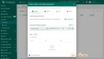 A window will open where you can check the device's connection to ThingsBoard. Close this window by clicking "<b>Close</b>" button;
