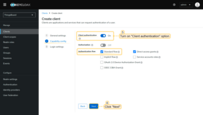 Turn on "Client authentication" option. Confirm that "Standard flow" is enabled. Click "Next";